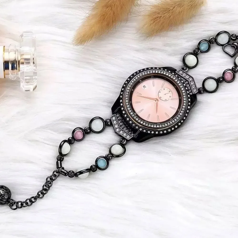 Luminous Beaded Bracelet Watchband SILVER 20mm SAMSUNG ANDROID NEW FANCY BANDS